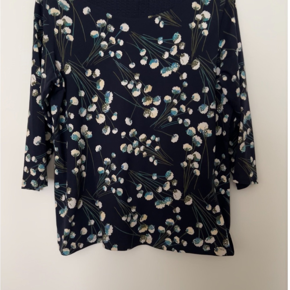 St. John’s Bay Floral Print 3/4 sleeve AOP Women's Top large